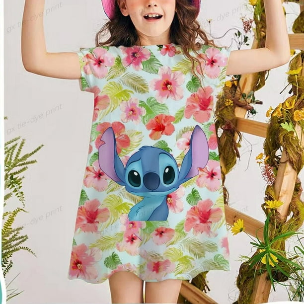 Vestidos de verano para niñas de 2 a 12 años, ropa con estampado