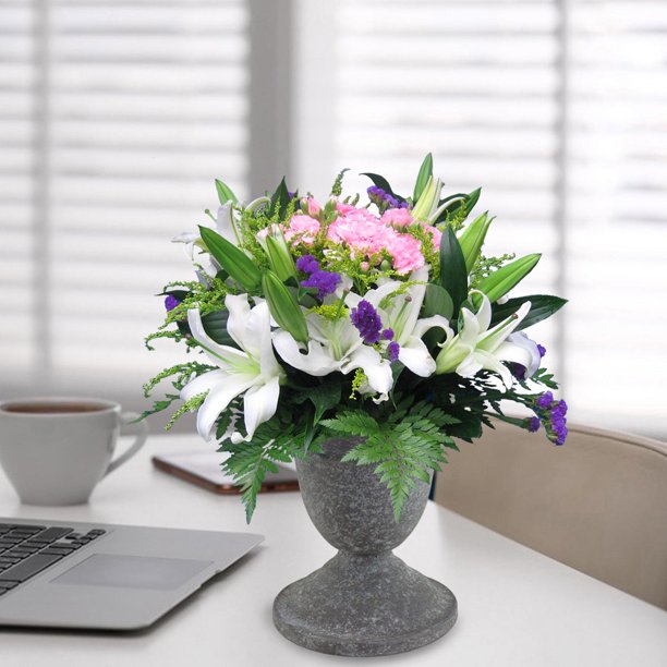 Jarrón de para Flores, Maceta de Interior, Macetas de Plantas Hidropónicas, Macetas  Decorativas para de de Hotel de Oficina en C Marrón 12x11.5x23.5cm Soledad  Florero floral de escritorio