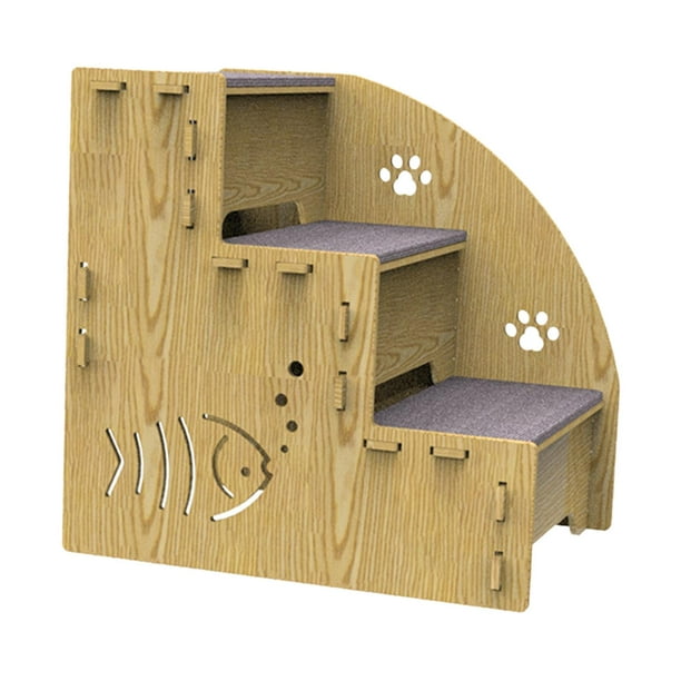 Rampa ajustable de madera para perros de 47 pulgadas, rampas portátiles  para mascotas para gatos, escalera antideslizante de doble color para cama