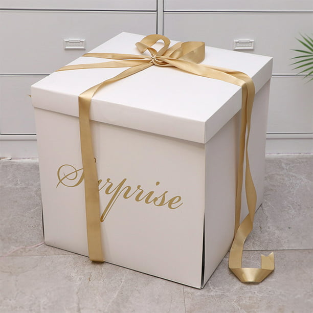 Caja sorpresa de regalo dulce para fiesta de cumpleaños de boda, cajas de  embalaje de recuerdo, caja de almacenamiento de compromiso, hogar,  Almacenamiento y organización del hogar Cinta azul Wosthever HA081335-03
