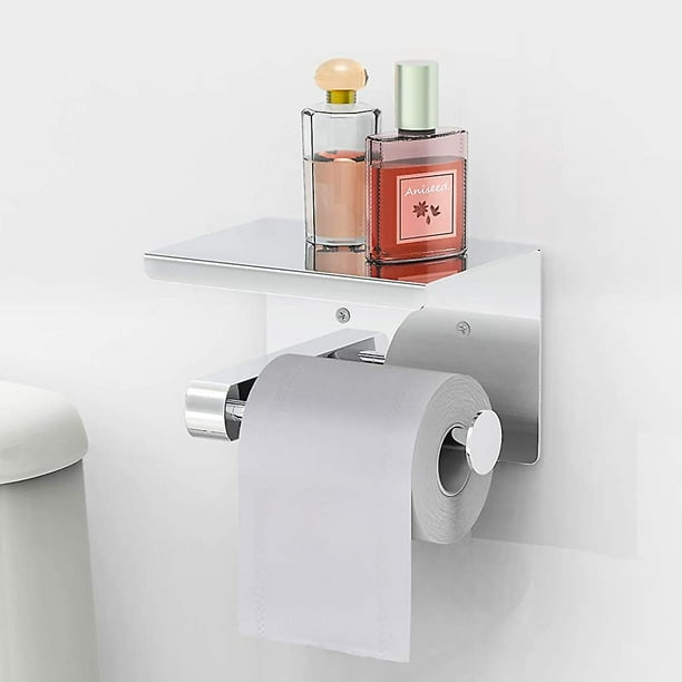 LDR Industries Soporte de papel higiénico y revistero, organizador de  almacenamiento de baño, diseño de pedestal rectangular, soporte para  pañuelos de