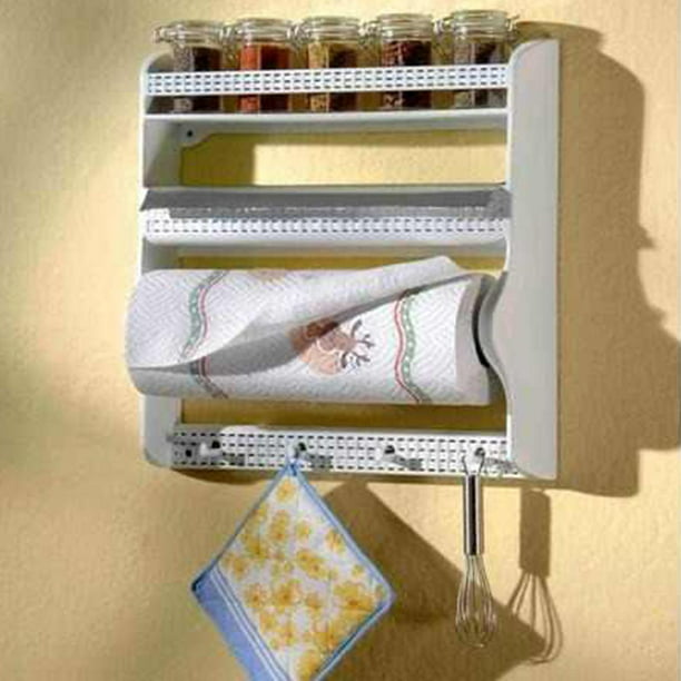 Novedades Vargas On line - Diseño compacto para ahorrar espacio, para papel  de cocina, papel film y papel aluminio. El soporte de rollo de cocina es  ajustable para adaptarse a cualquier tamaño