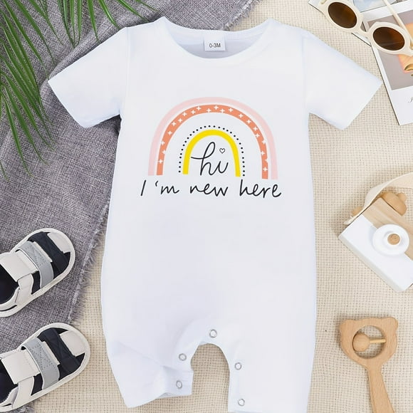 infant baby boys casual romper with funny be careful what you say to me letter print newborn short sleeve round neck jumpsuit clothes