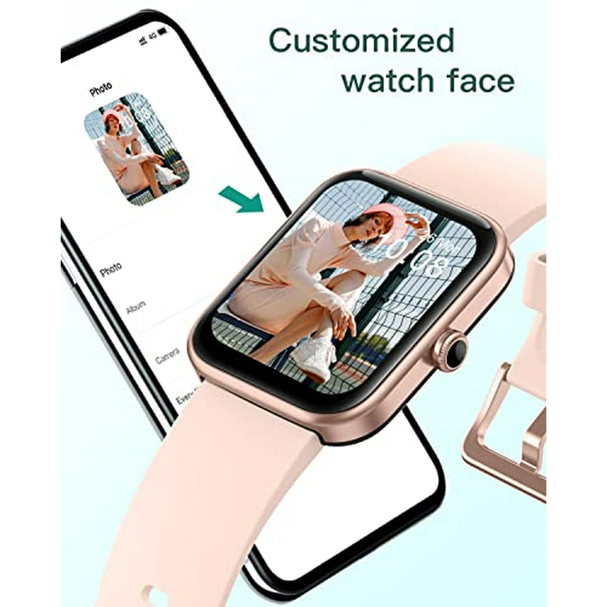 GRV Reloj inteligente para mujer compatible con teléfonos iPhone y