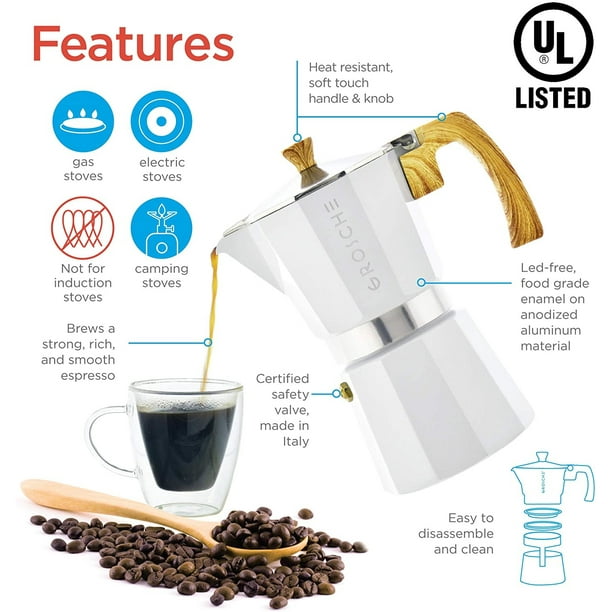 Cafetera Greca de Estufa Espresso Cubana Italiana Capuchino Moka Coffee  Maker