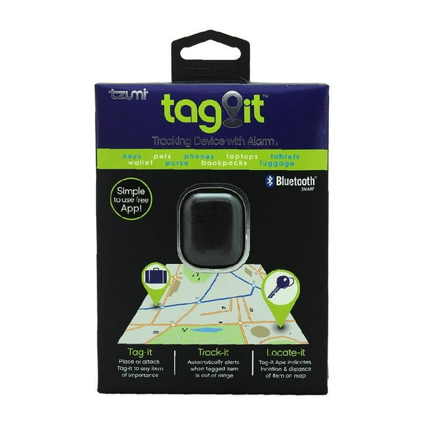 Localizador con Alarma Tzumi Tag it Bluetooth Negro Walmart en línea