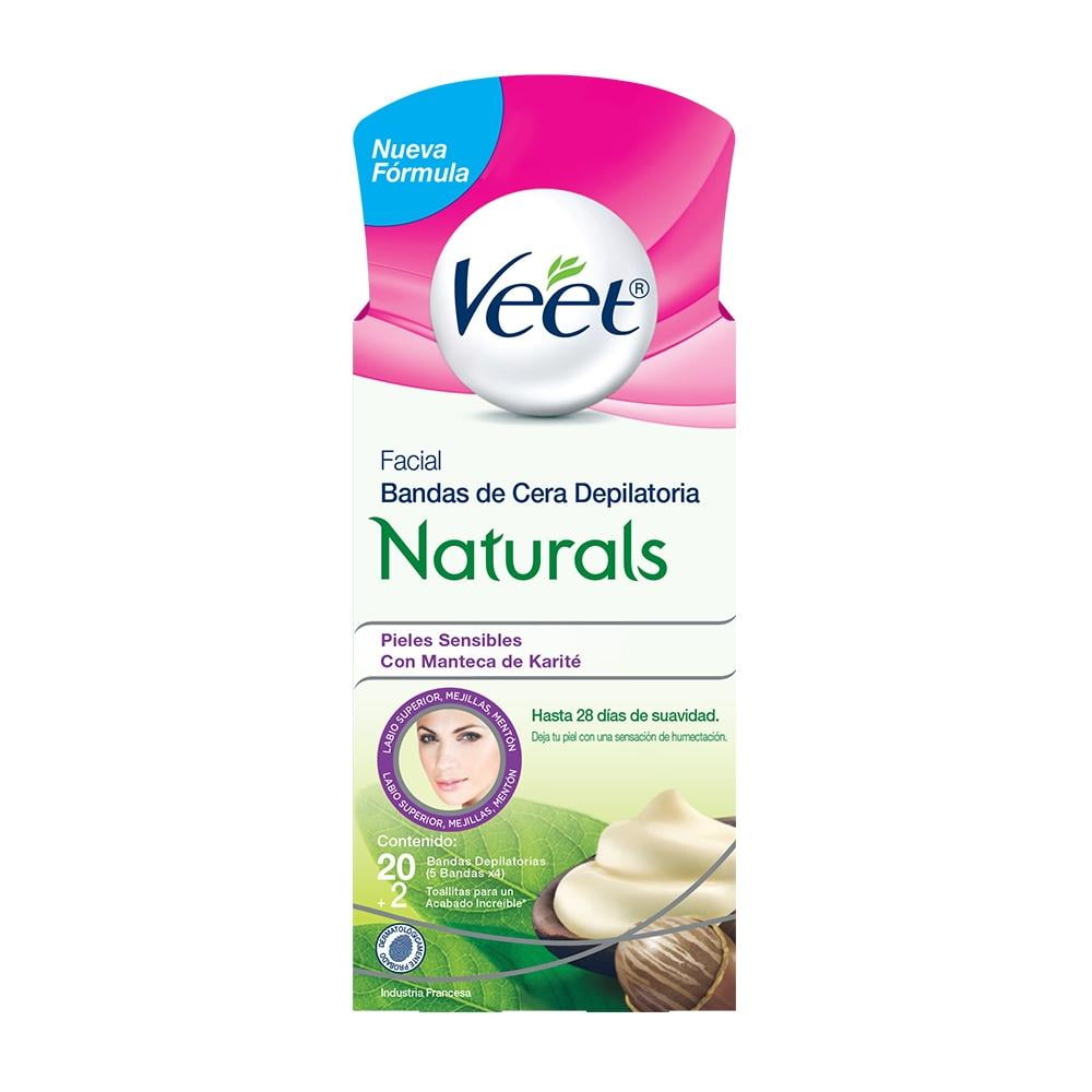 Bandas Depilatorias Faciales Veet Naturals Cera Fr A Piel Normal Pzas Walmart