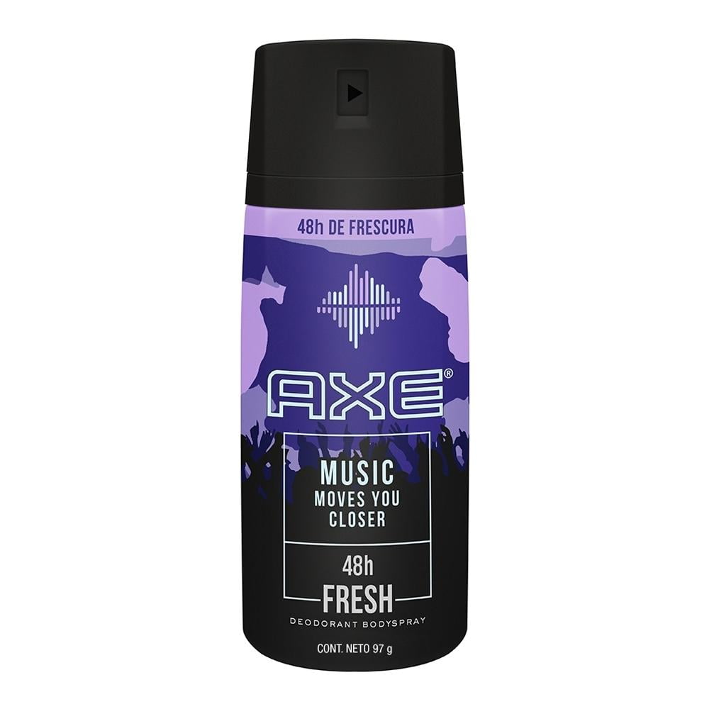 Desodorante Axe music en aerosol para caballero 97 g || Bodega Aurrera ...