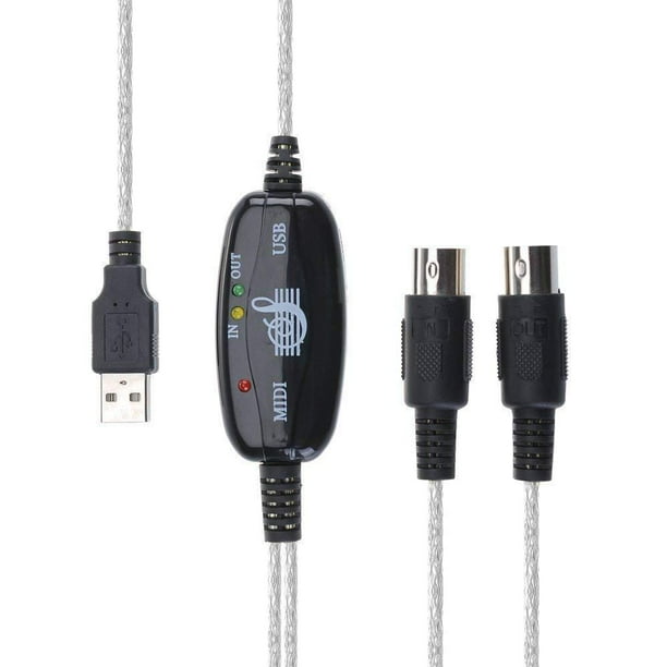 Cable WADEO PC USB a MIDI Teclado o Controlador Generico CM1MDUS