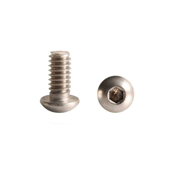 30 Tornillos De Cabeza De Botón 1/4-20x1/2 Pulgadas, Acero Aleación 10.9 óxido Negro, Para Impresoras 3D Y Muebles