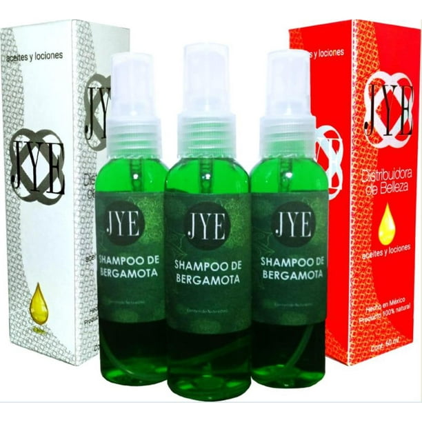 Shampoo de bergamota Kit de 3 Botellas Jye Tratamientos Naturales