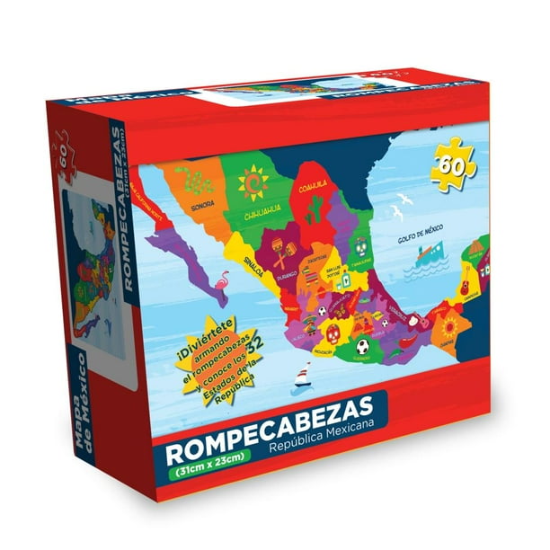 Rompecabezas Novelty Republica Mexicana 60 Piezas Bodega Aurrera en línea