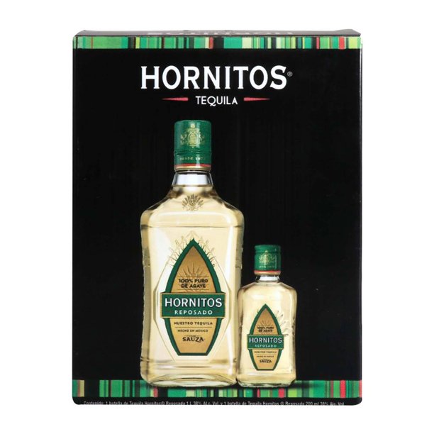 Tequila Hornitos Reposado 1l más Hornitos Reposado de 200ml