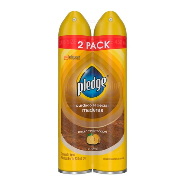 Limpiador de Maderas Pledge Aerosol 2 pack 430 ml c/u